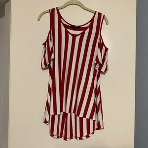 Cable & Gauge Cold Shoulder Top